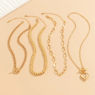 Love Locked Necklace 4PCs Set